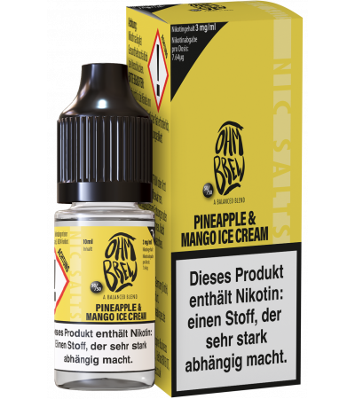 Pineapple Mango Ice Cream - 10ml Nic Salt