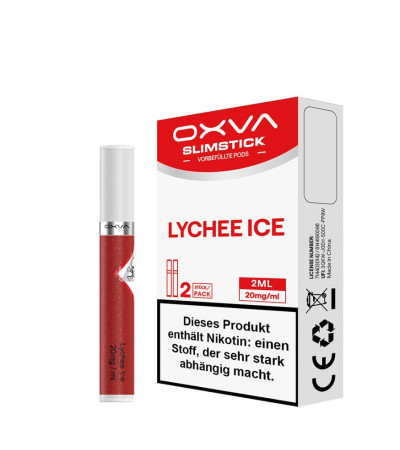 Lychee Ice – OXVA SlimStick Einweg Pods – Nicsalt 20mg – 2er Pack