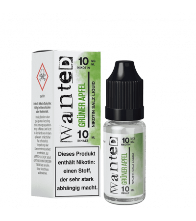 Grüner Apfel – Wanted Overdosed – Nicsalt Liquid 10 ml