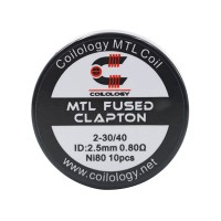 Coilology Prebuilt MTL Fused Clapton 2-30G/40G Ni80
